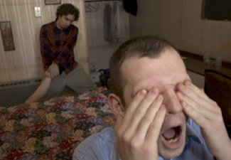 guy pulling hooker by leg